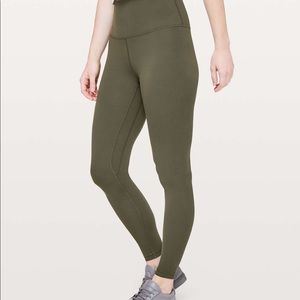 Lululemon Olive Green Wunder Under Leggings 28’